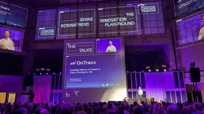 The OnTracx CEO during the Flanders Technology and Innovation festival